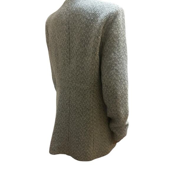VICI Women’s Open Front Blazer Jacket Gray Black Herringbone Textured Size-M - Picture 2 of 7